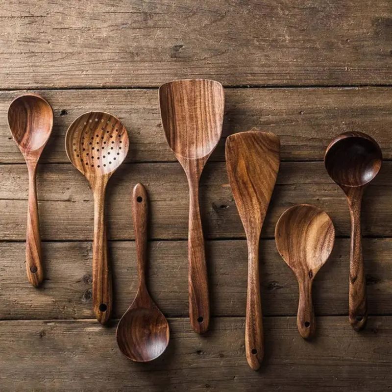 7-Piece Wooden Cooking Set