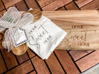 Home Sweet Home Acacia Board Gift Set