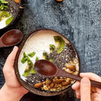 Rustic Coconut Shell Bowl and Spoon Set