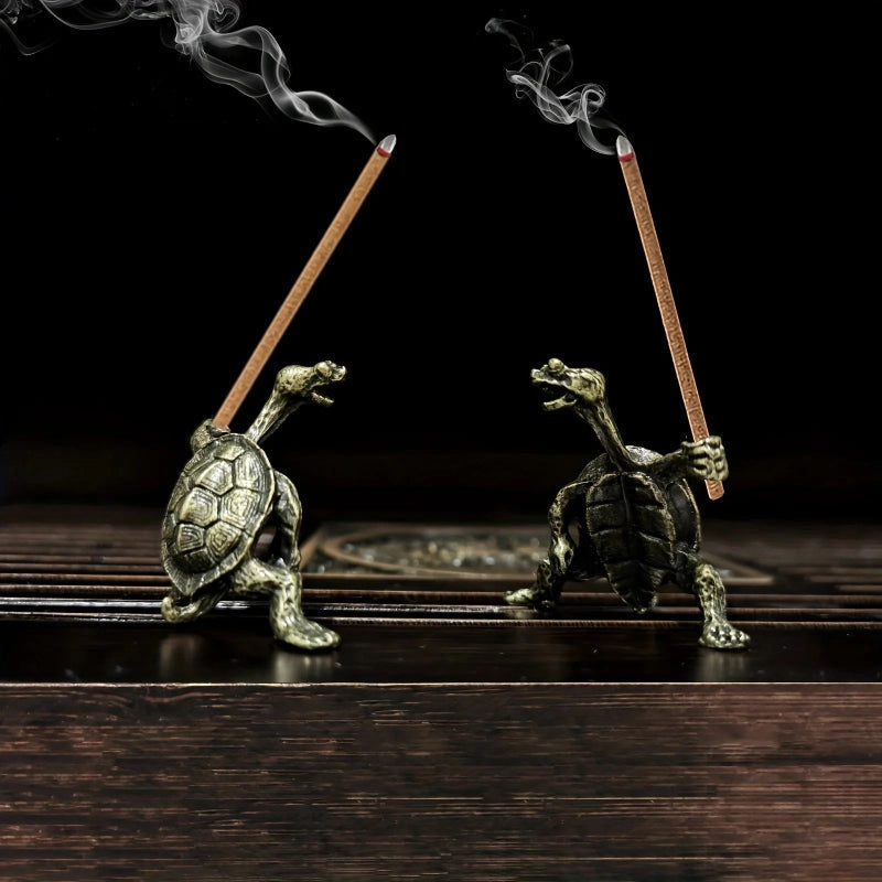 Brass Turtle Incense Holder
