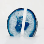 Blue Agate Bookend 2-Piece Set