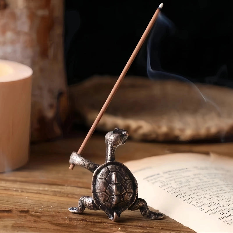 Brass Turtle Incense Holder