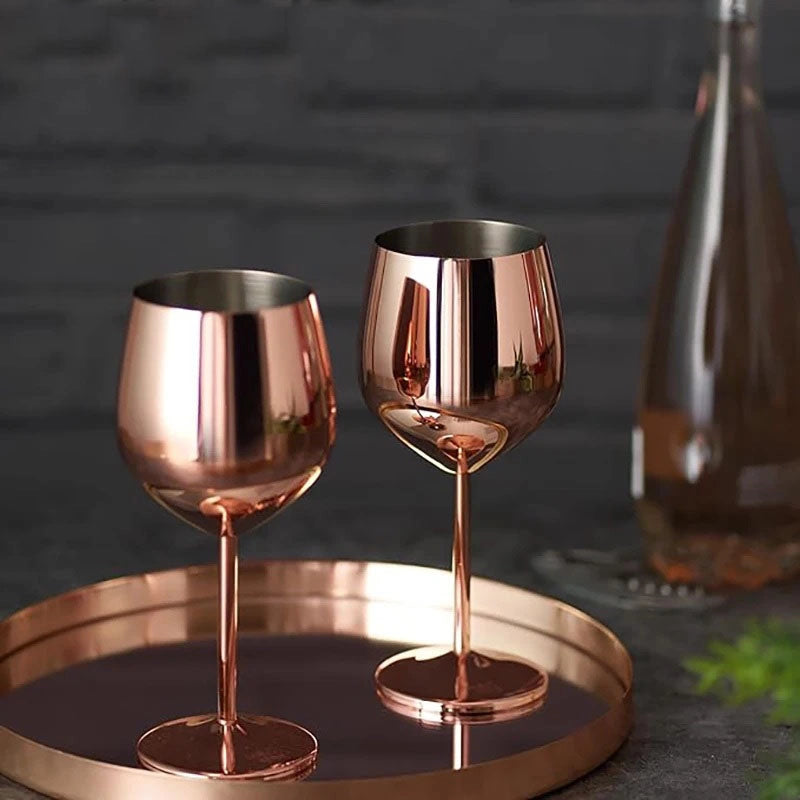 Stainless Steel 8-Piece Glassware Set